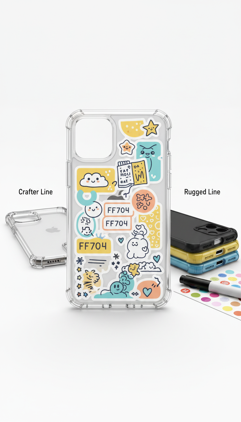 Ultra-Clear Case With Doodle Graphics