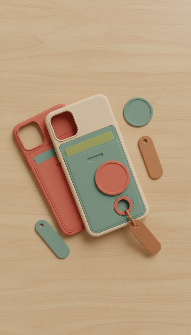 Phone Case With Charm And Swappable Panel